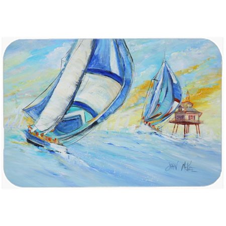 CAROLINES TREASURES Sailboats And Middle Bay Lighthouse Mouse Pad- Hot Pad and Trivet JMK1005MP